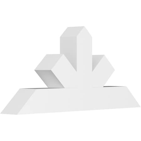 Ekena Millwork Saratoga Architectural Grade PVC Gable Bracket, 48"W x 22"H x 6"D x 6"F, 11/12 Pitch GBP048X22X0606SAR00